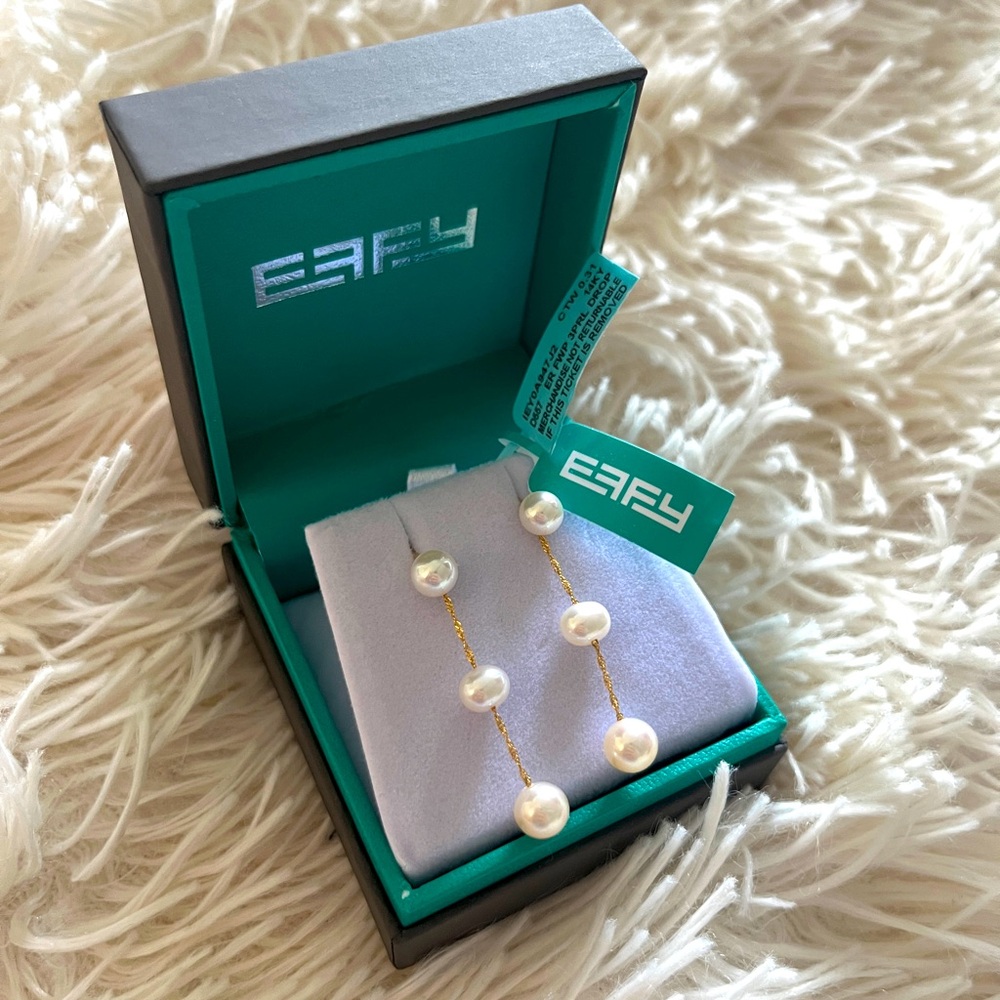 Effy 14K Yellow Gold Cultured Fresh Water Pearl Drop Earrings
